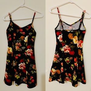 Black floral dress